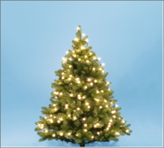 Belt�ri g�mb f�nyf�z�r, meleg feh�r, 100 LED